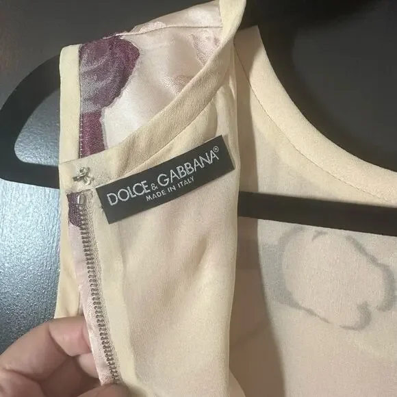 Dolce & Gabbana Women's Floral Jacquard Silk Blend Sleeveless Dress Size 42 - Picture 4 of 7